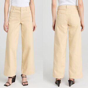Vince Washed Twill Wide Leg Pants Womens‎ Size 14 Haystack High Waisted Cotton